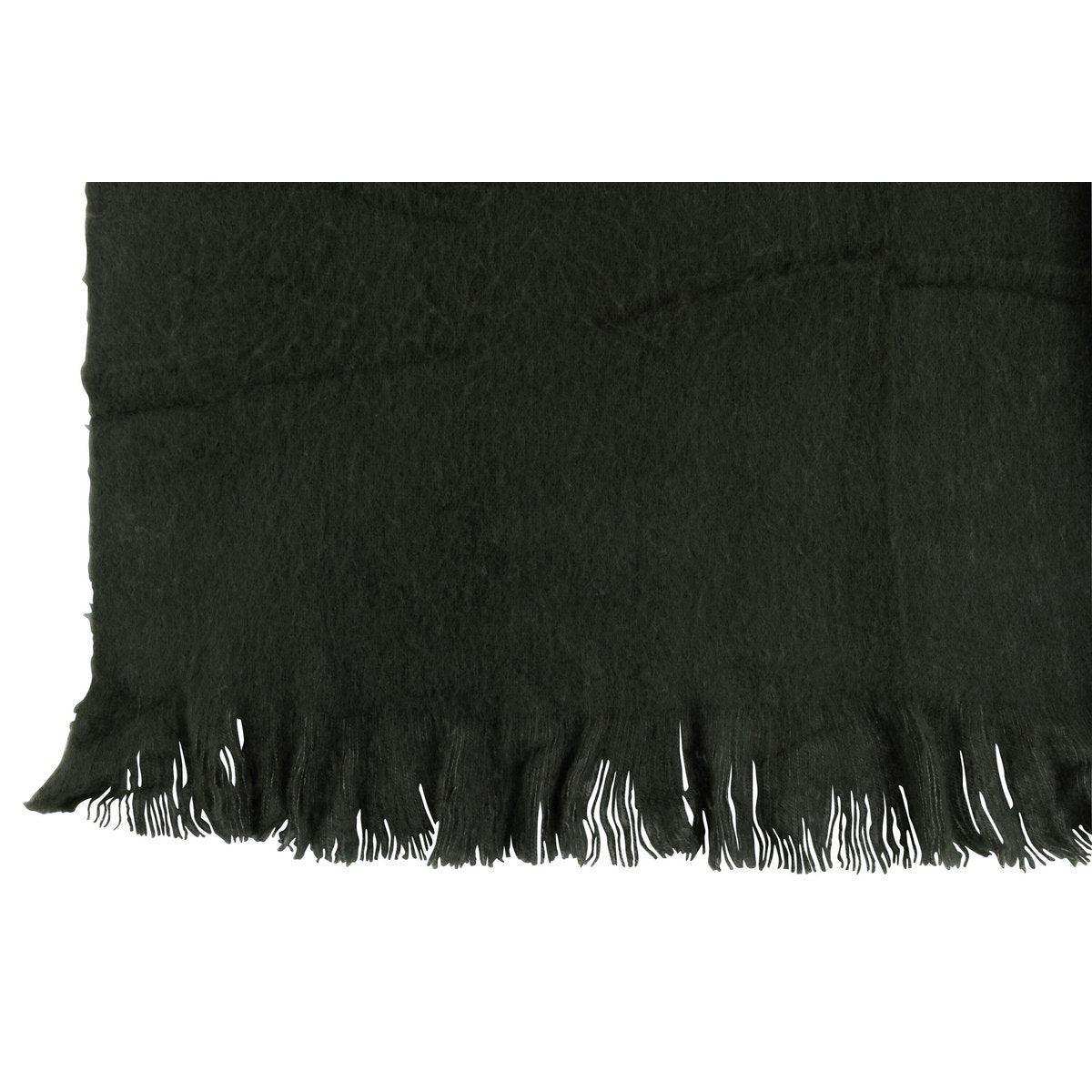 J-Line Plaid-Fransen – Polyester – Anthrazit – 180 x 130 cm - HomeDesign Knaus