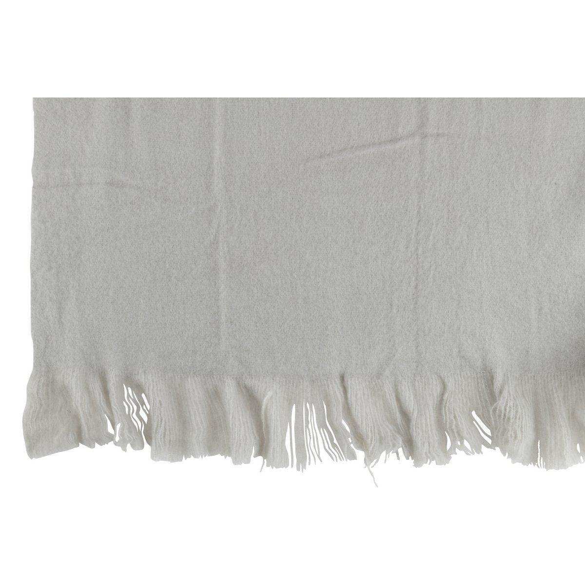 J-Line Plaid-Fransen – Polyester – Grau – 180 x 130 cm - HomeDesign Knaus