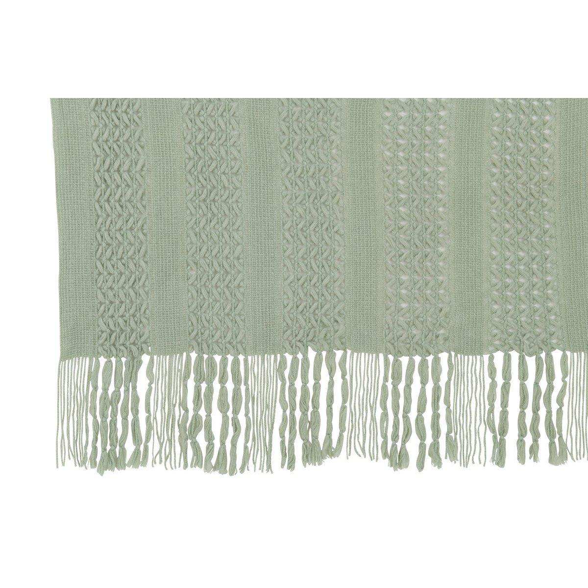J-Line Plaid gestrickt – Polyester – hellgrün – 160 x 130 cm - HomeDesign Knaus