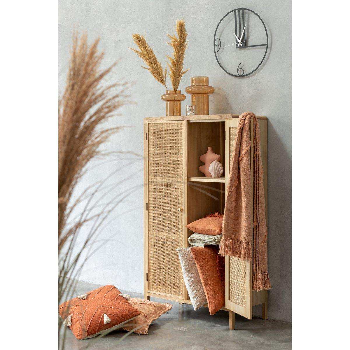 J-Line Plaid – Katoen – Zalm – 190 x 56 cm - HomeDesign Knaus