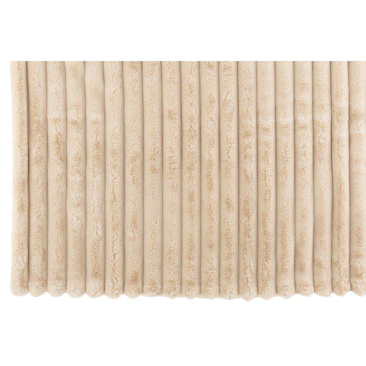 J-Line Plaid Large Cord Polyester Beige - HomeDesign Knaus