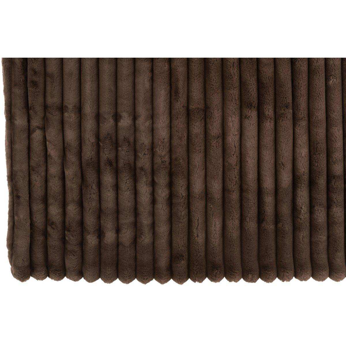 J-Line Plaid Large Cord Polyester Schokolade - HomeDesign Knaus