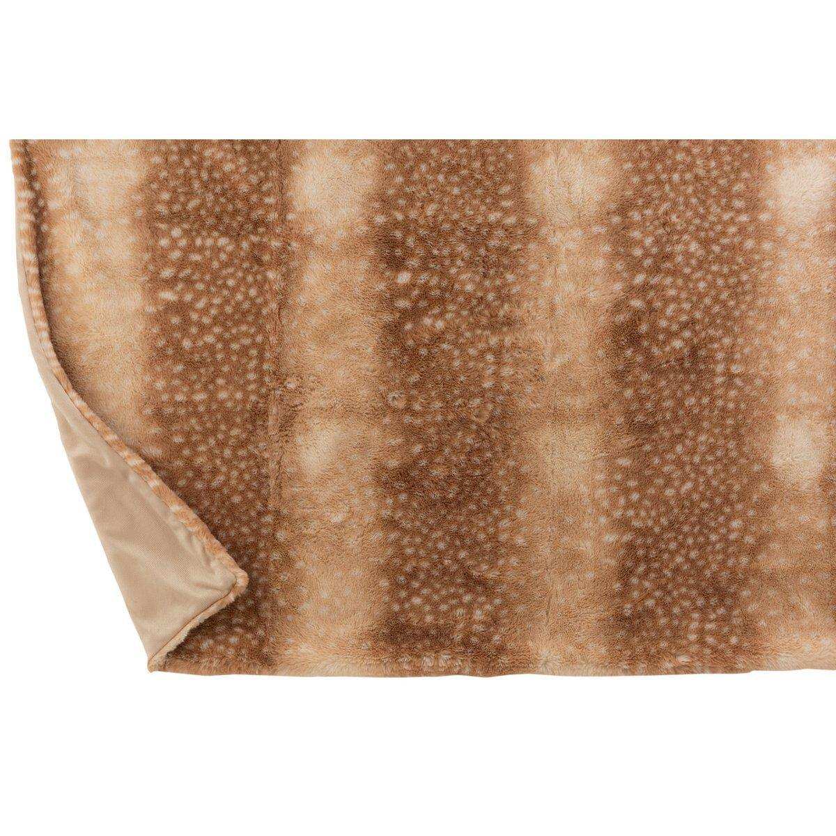 J-Line Plaid – Polyester – Braun/Beige – 175 x 130 cm - HomeDesign Knaus