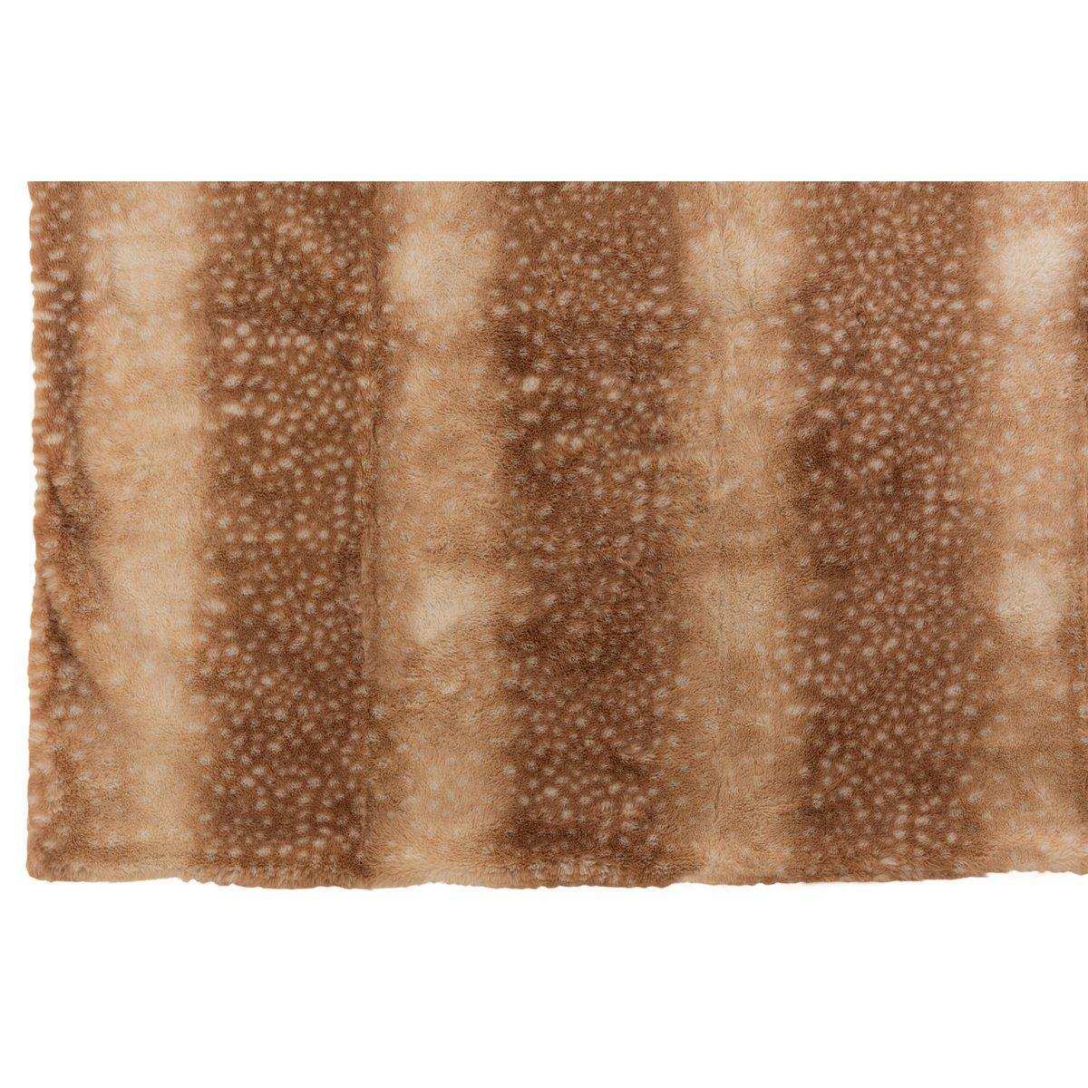 J-Line Plaid – Polyester – Braun/Beige – 175 x 130 cm - HomeDesign Knaus