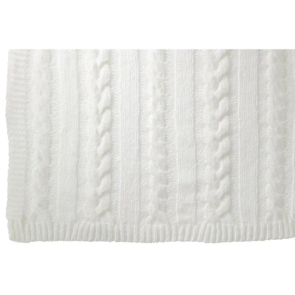J-Line Plaid – Polyester – weiß – 130 x 180 cm - HomeDesign Knaus
