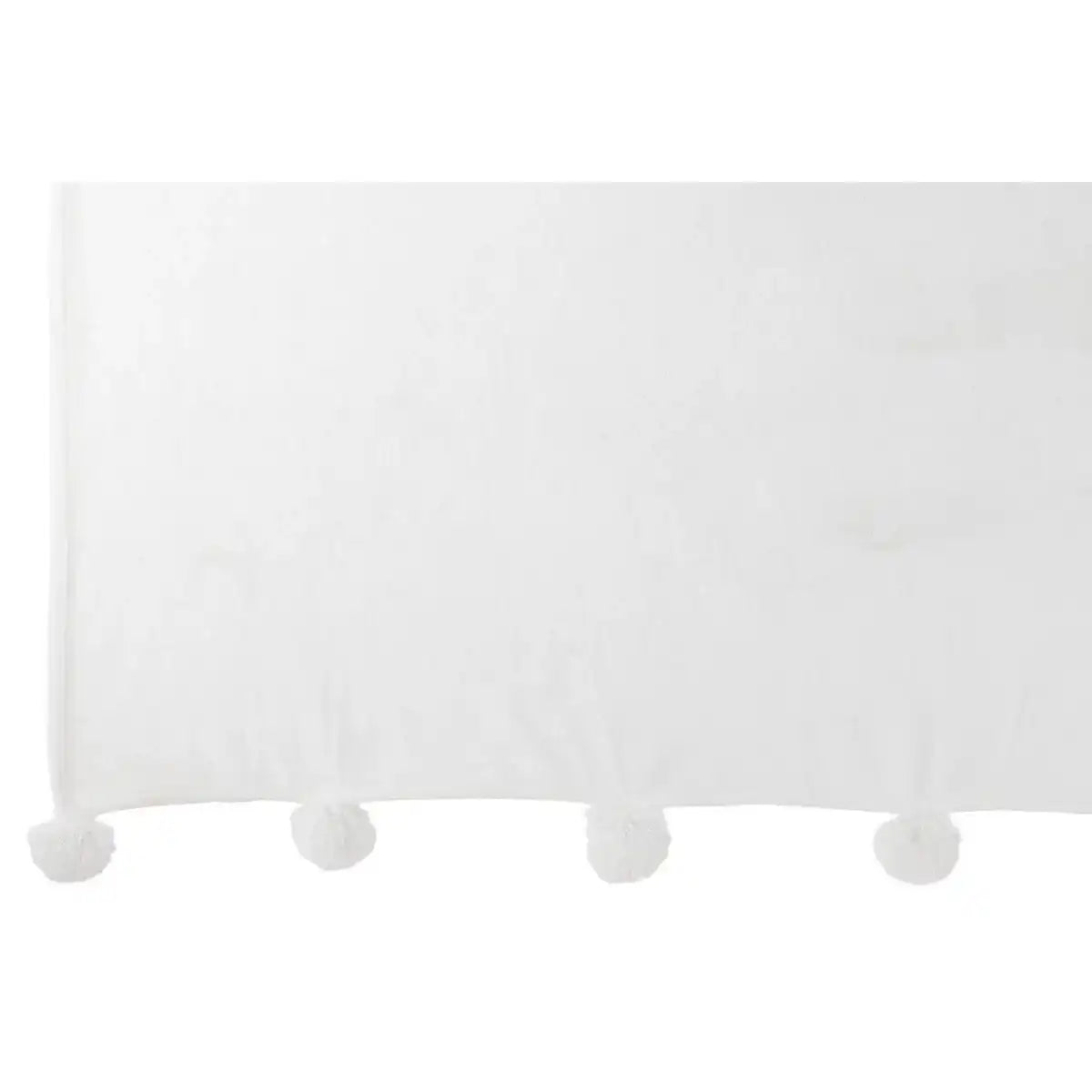J-Line Plaid Pompom – Polyester – weiß – 170 x 130 cm - HomeDesign Knaus