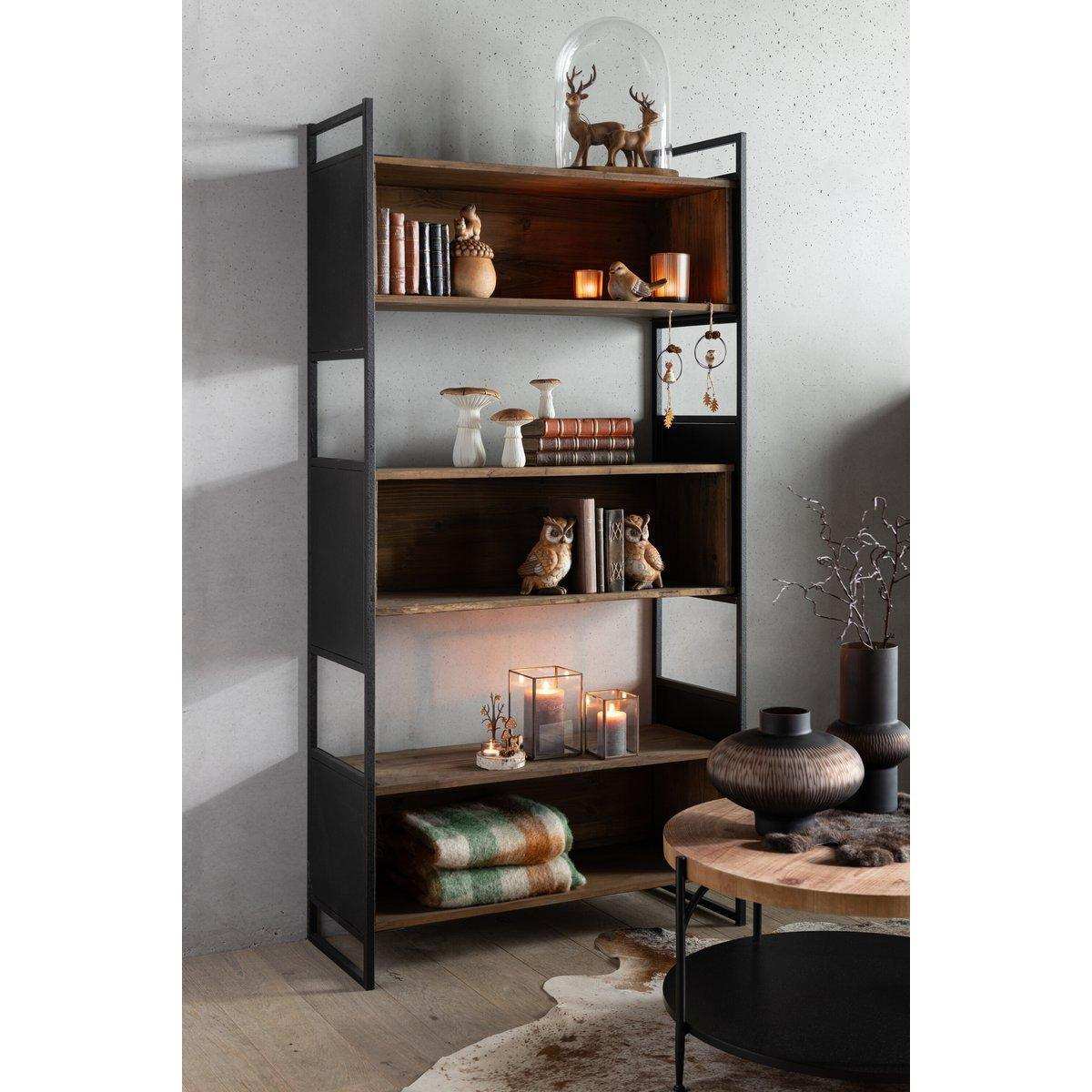 J-Line Plaid Ruitjes+Franjes Acryl Weiß/Grün/Braun - HomeDesign Knaus