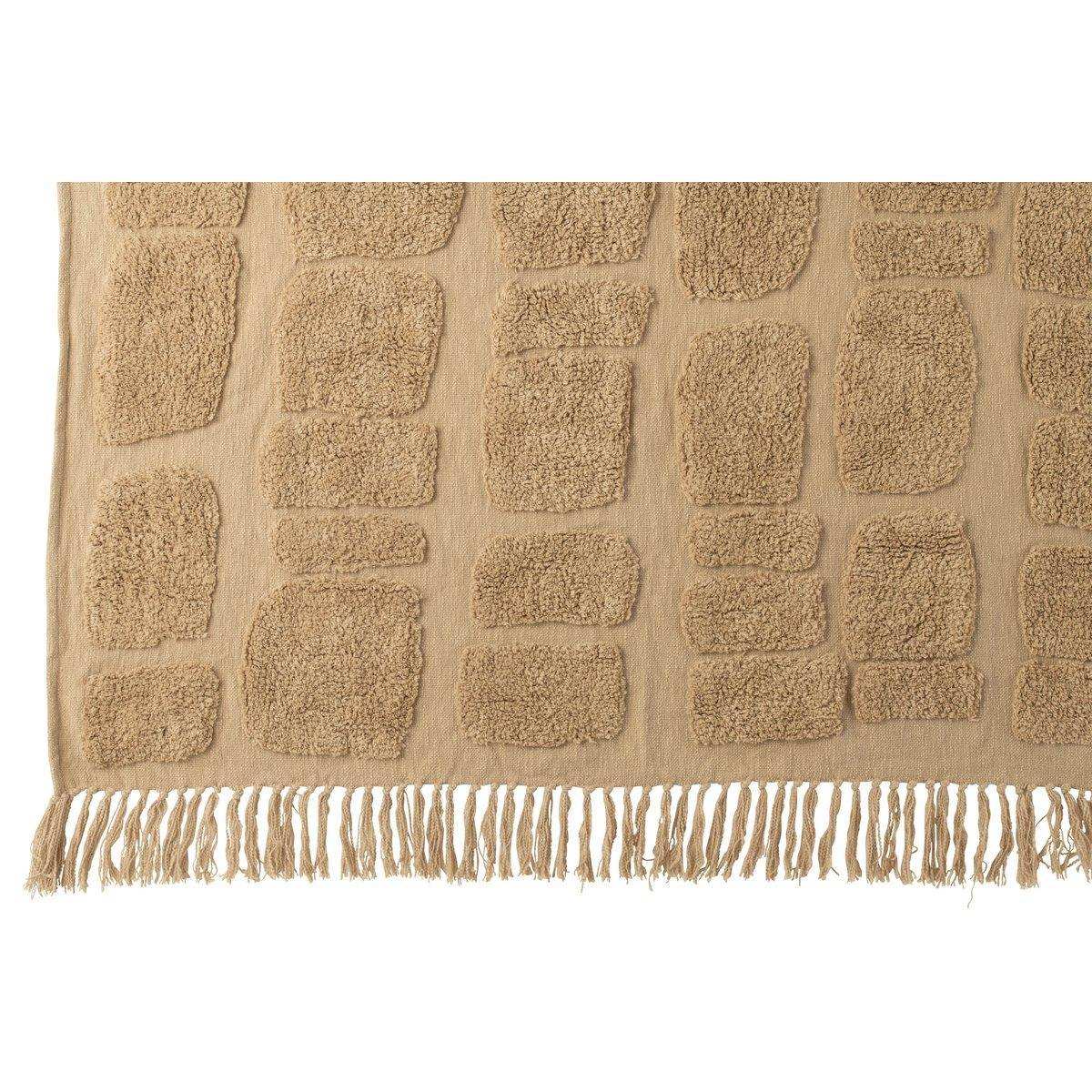 J-Line Plaid Sidney – Polyester – Beige – 192 x 123 cm - HomeDesign Knaus