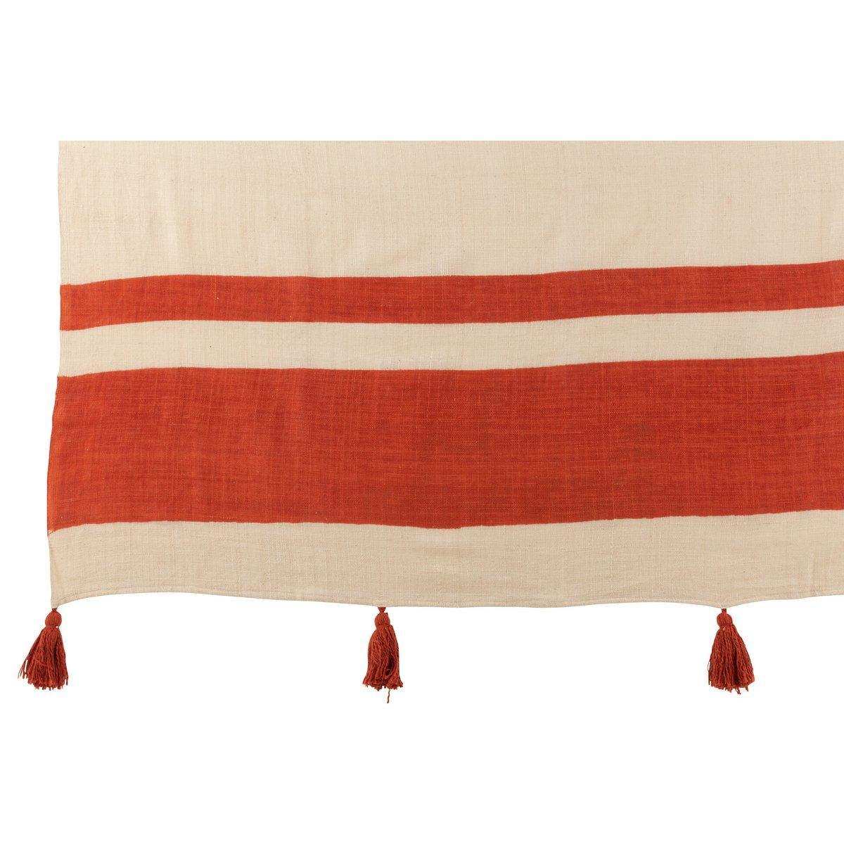 J-Line Plaid Strandrillen – Baumwolle – Koralle – 185 x 135 cm - HomeDesign Knaus