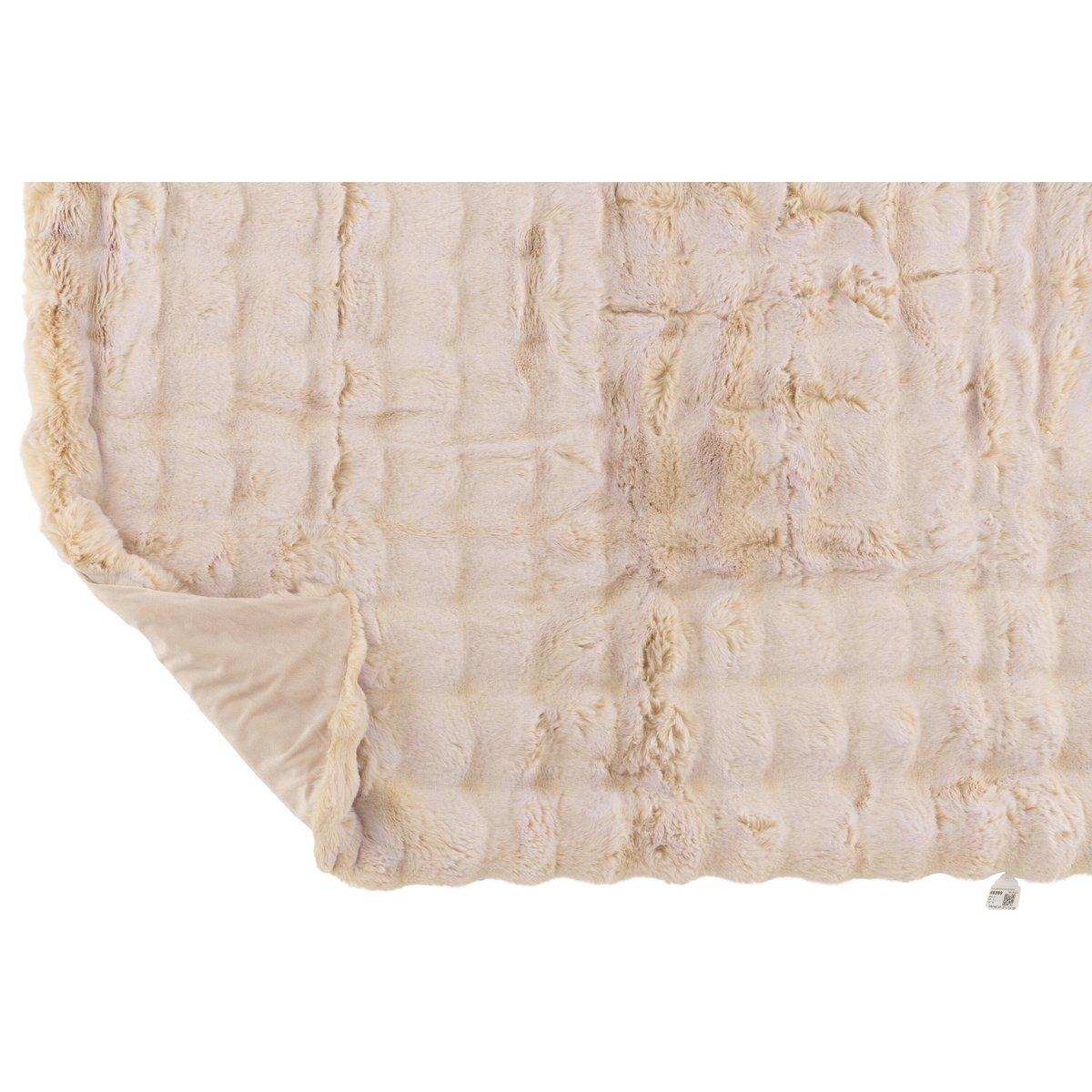 J-Line Plaid Wave Polyester Creme - HomeDesign Knaus