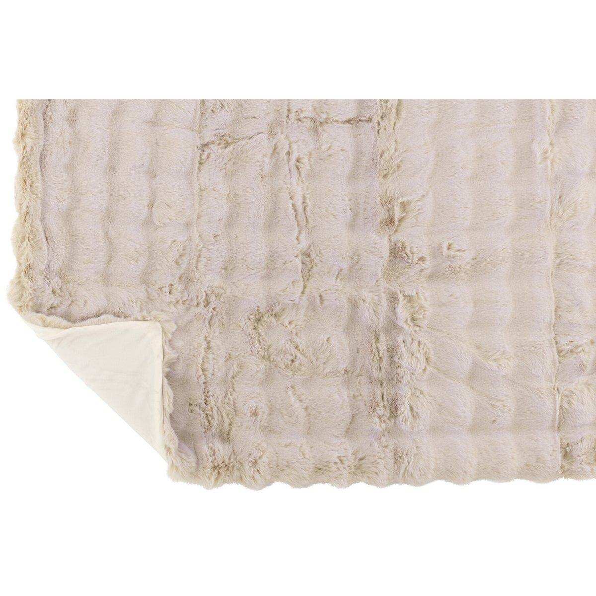 J-Line Plaid Wave Polyester Elfenbein - HomeDesign Knaus