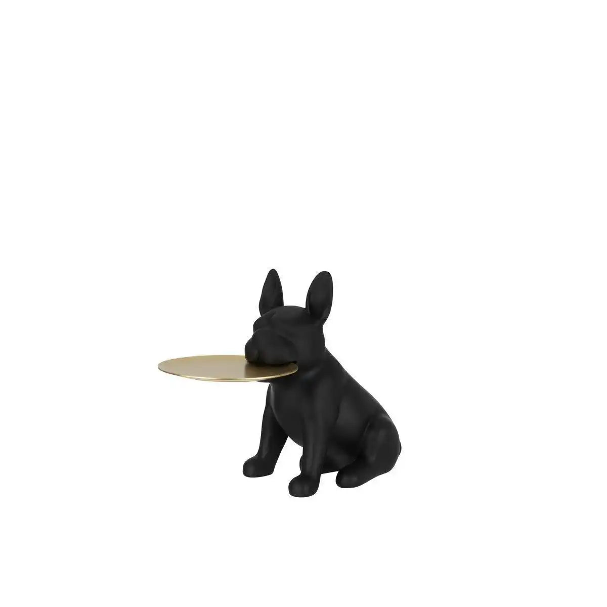 J-Line Plateau Bulldog Poly Schwarz/Gold Small - HomeDesign Knaus