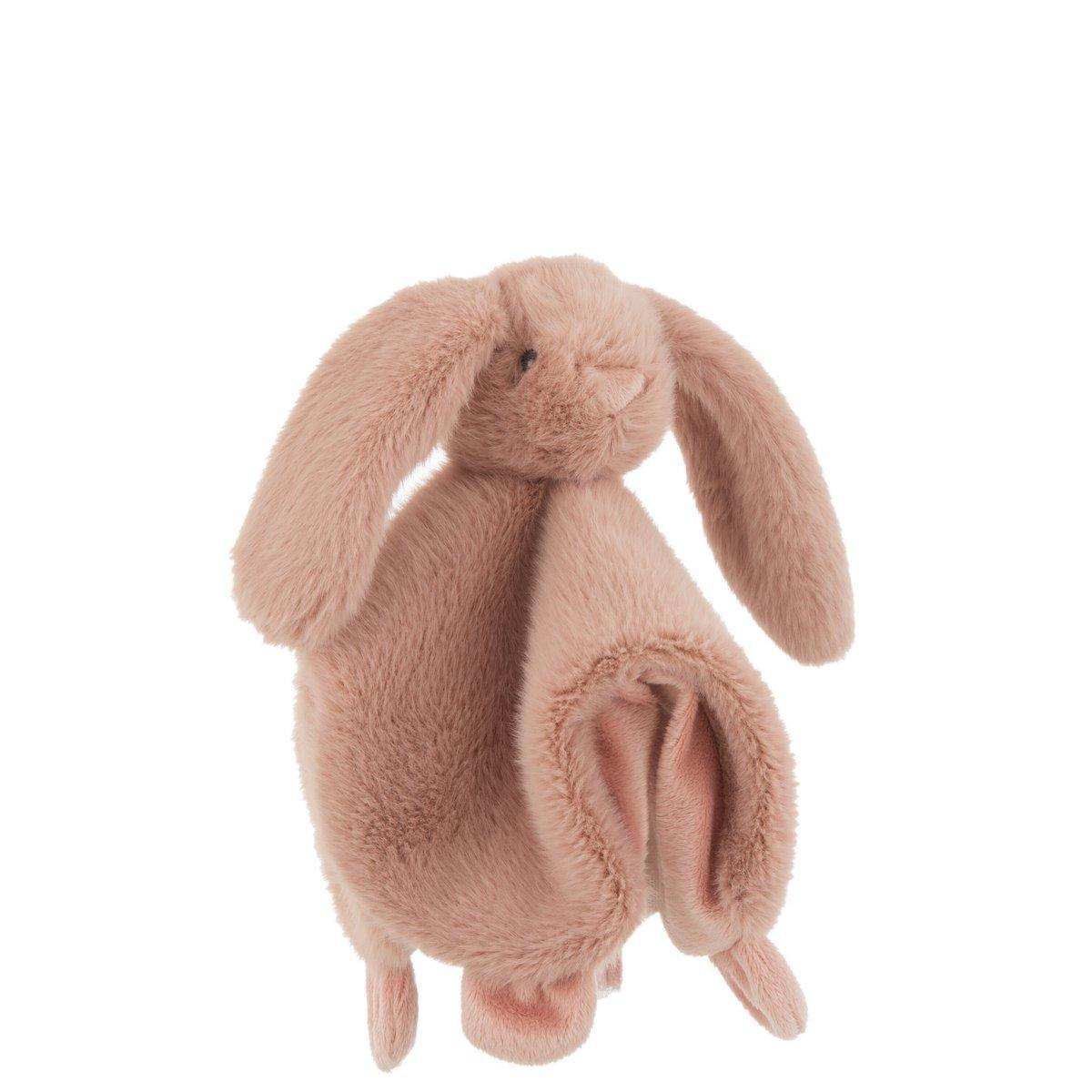 J-Line Plüsch-Doudou Rabbit – Polyester – Rosa - HomeDesign Knaus