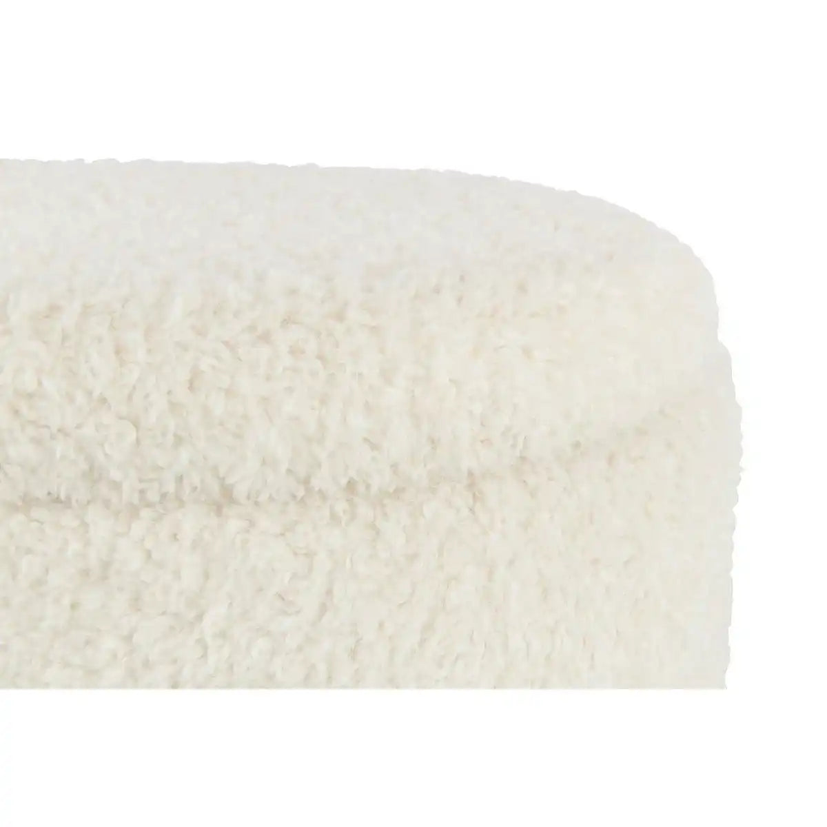 J-Line Poef Opslag Teddy Polyester Weiß - HomeDesign Knaus