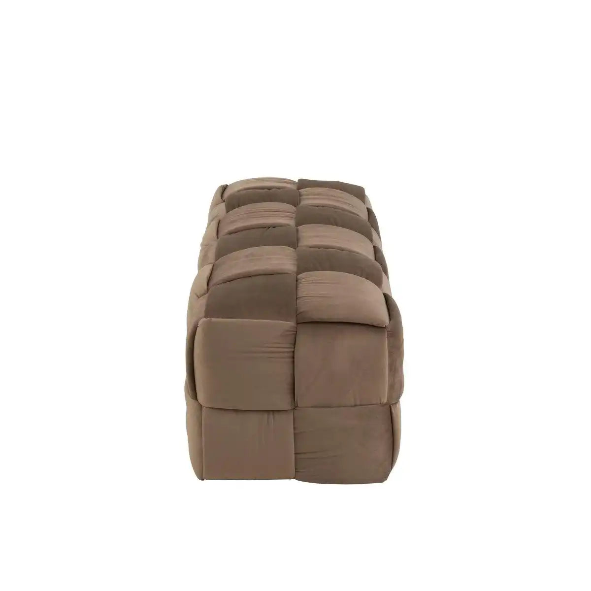 J-Line Pouf 3-Sitzer - Textil/Holz - Braun - HomeDesign Knaus