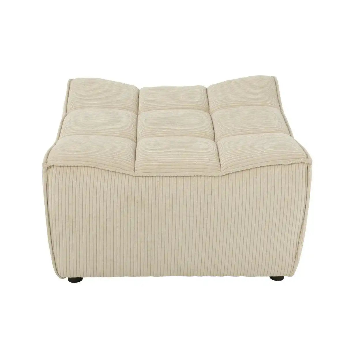 J-Line Pouf Grid Pappelholz/Schaum Beige - HomeDesign Knaus