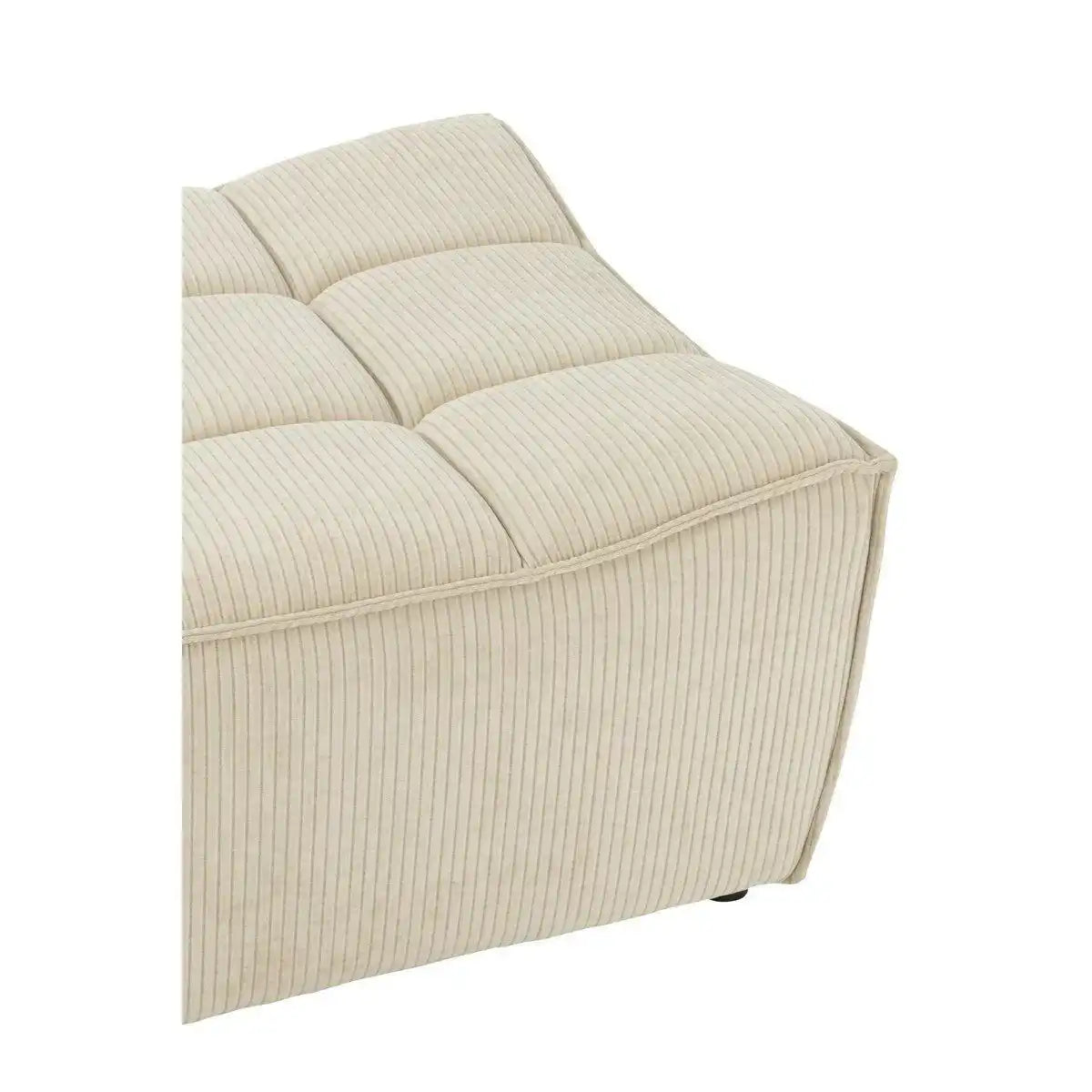 J-Line Pouf Grid Pappelholz/Schaum Beige - HomeDesign Knaus