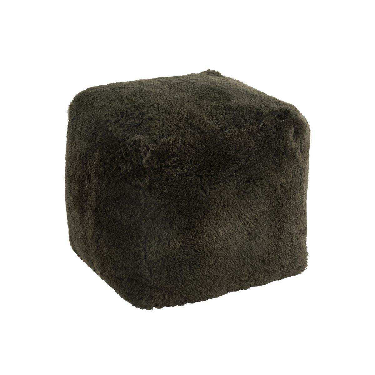 J-Line Pouf Square Schaffell Grün - HomeDesign Knaus
