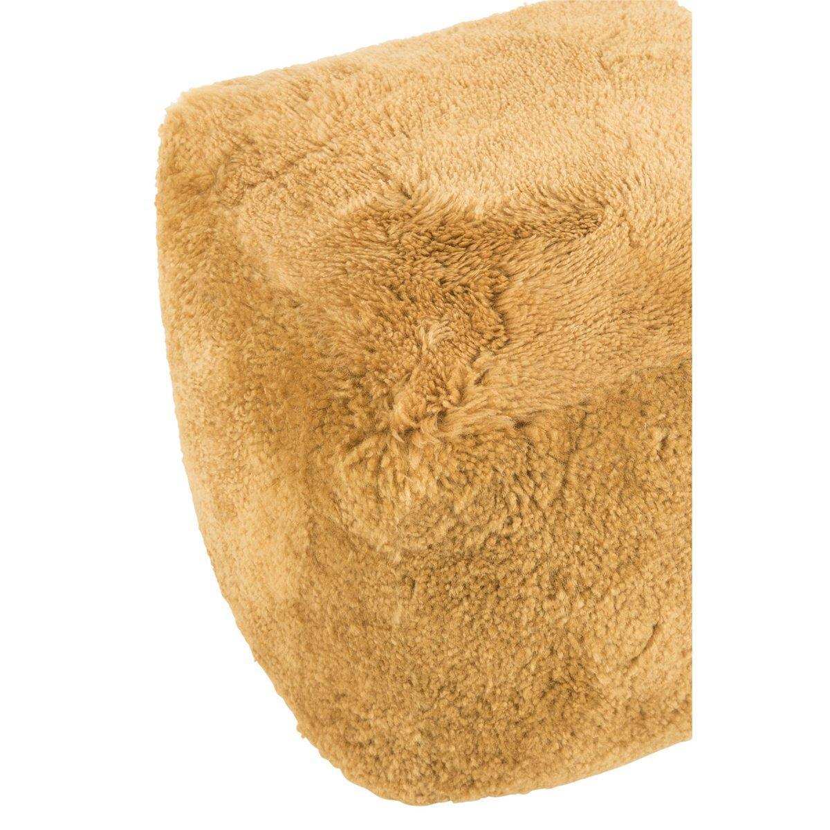 J-Line Pouf Square Schaffell Ocker - HomeDesign Knaus