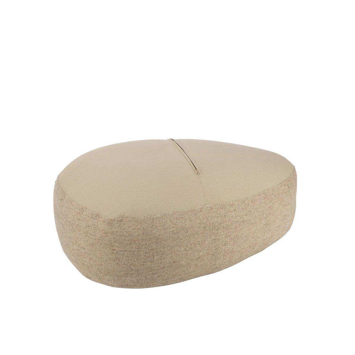 J-Line Pouf Steinwolle Beige - HomeDesign Knaus