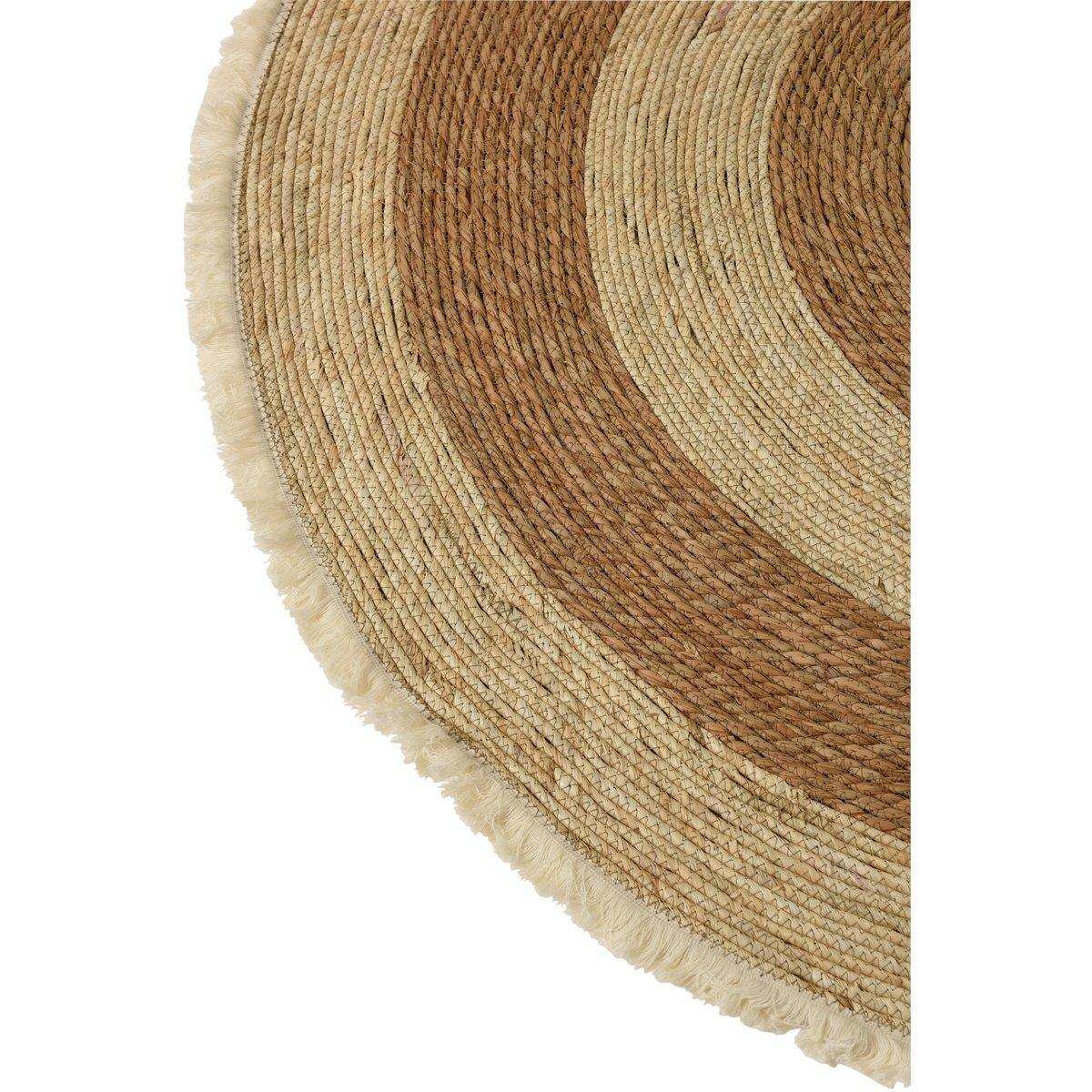 J-Line Quastenbandmatte - Teppich - Jute - Beige/Braun - L - HomeDesign Knaus