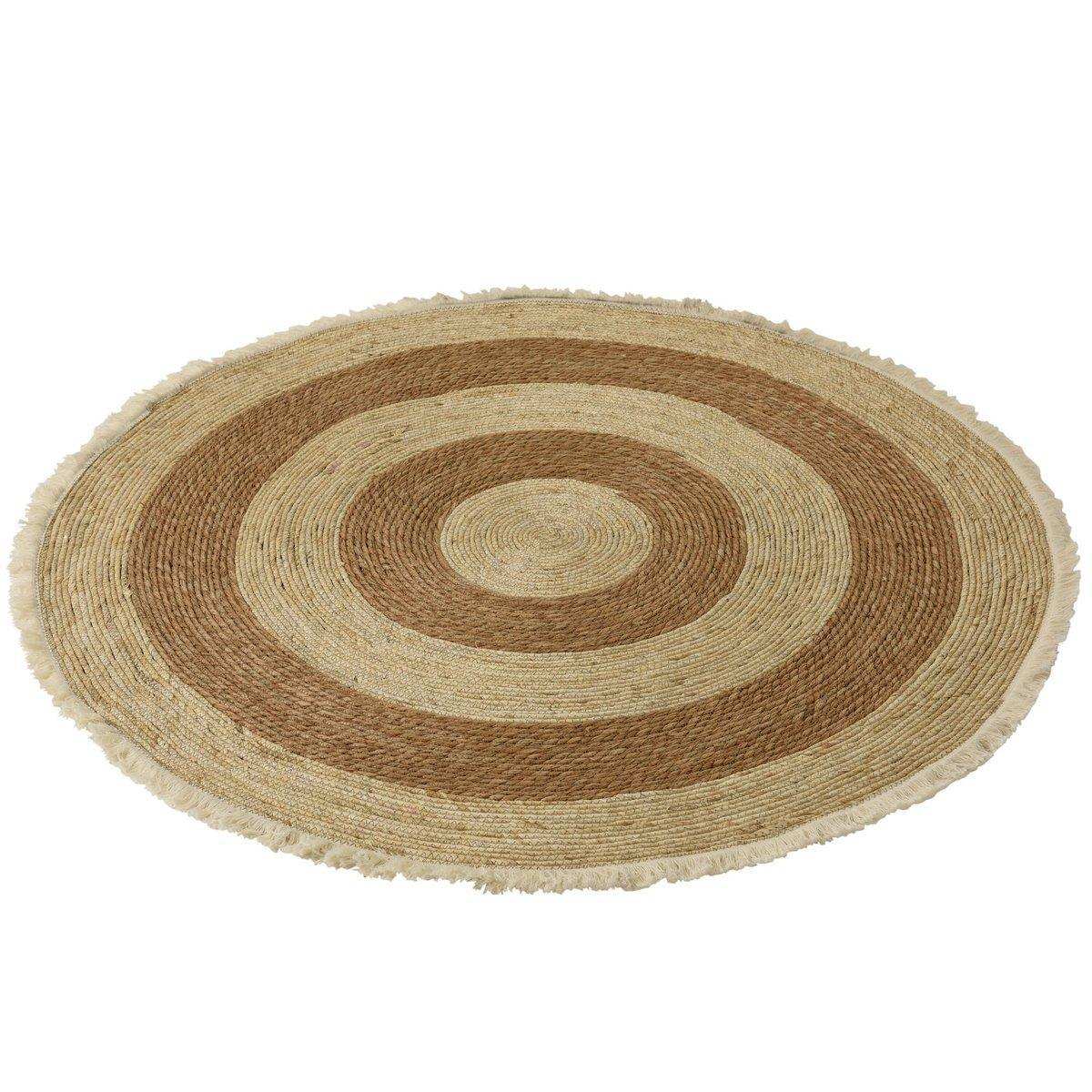J-Line Quastenbandmatte - Teppich - Jute - Beige/Braun - L - HomeDesign Knaus