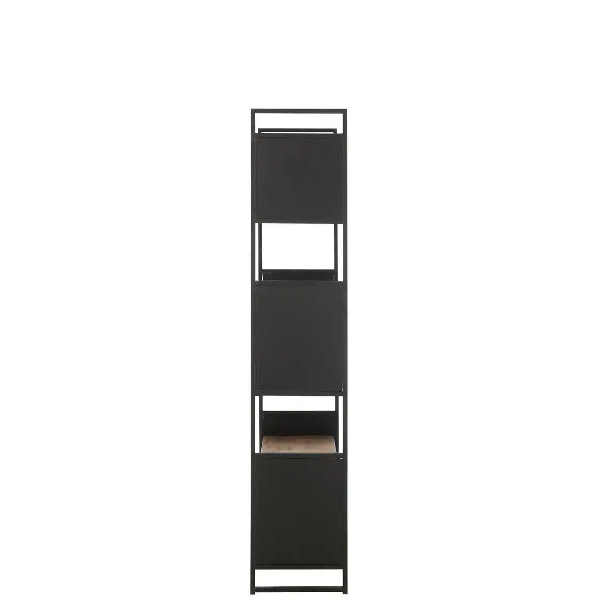 J-Line Rack aus recyceltem Holz/Metall, Schwarz/Natur, klein - HomeDesign Knaus