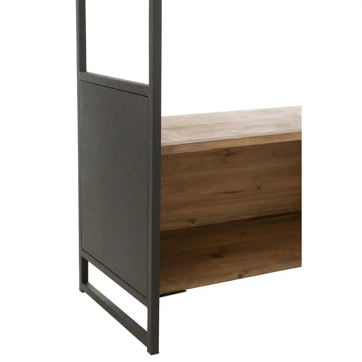 J-Line Rack aus recyceltem Holz/Metall, Schwarz/Natur, klein - HomeDesign Knaus