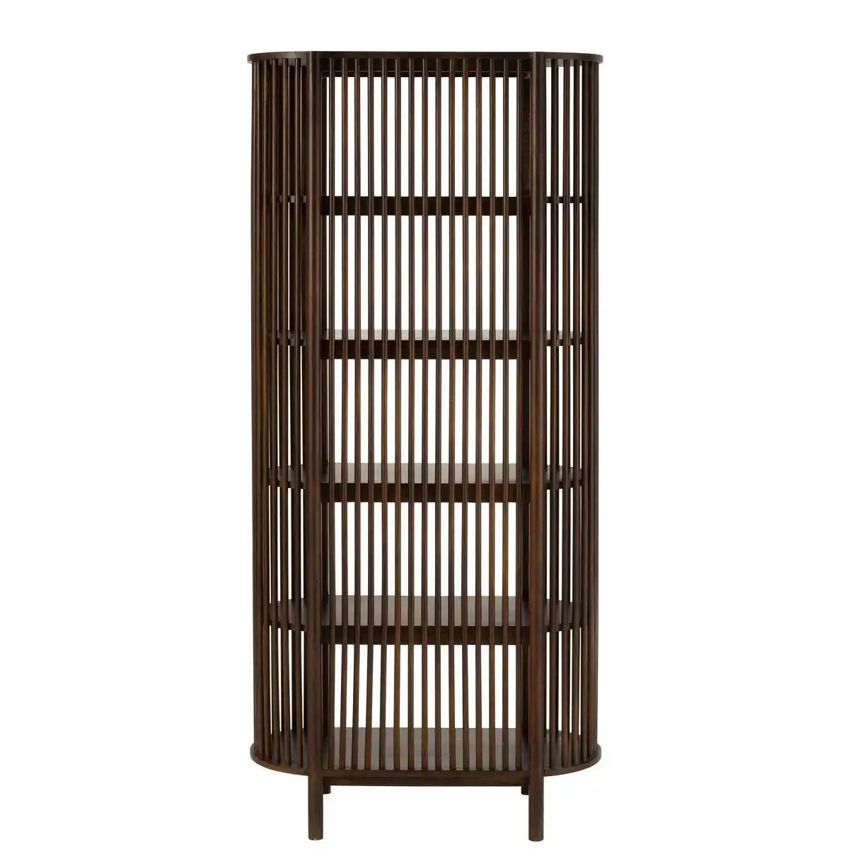 J-Line Rack Conie 5 Regale Mangoholz Dunkelbraun - HomeDesign Knaus