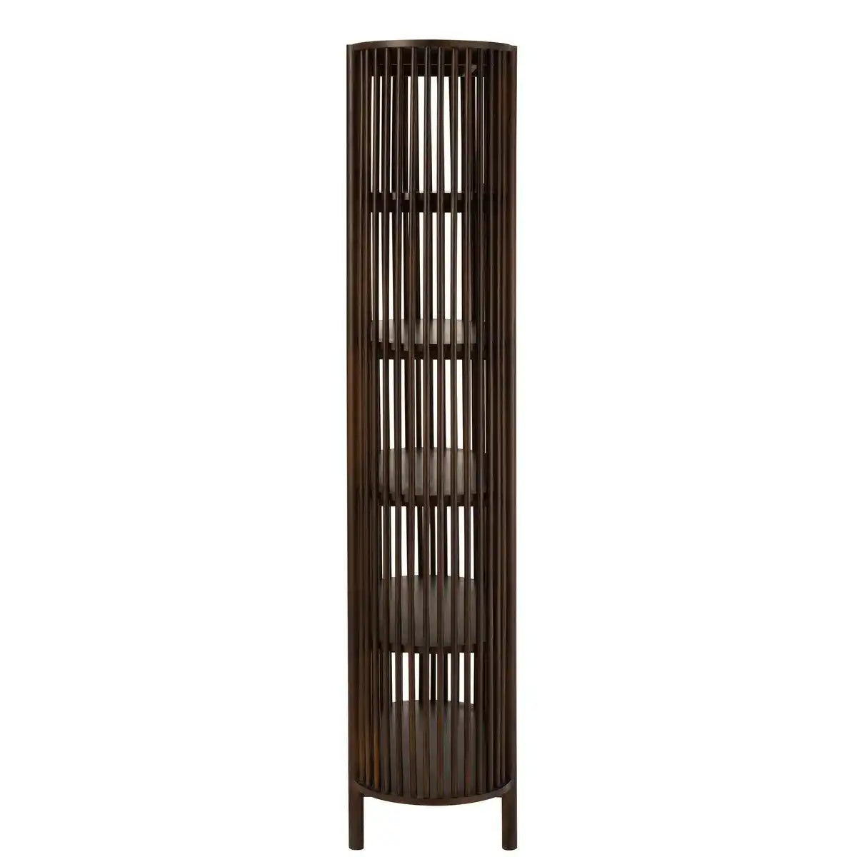 J-Line Rack Conie 5 Regale Mangoholz Dunkelbraun - HomeDesign Knaus