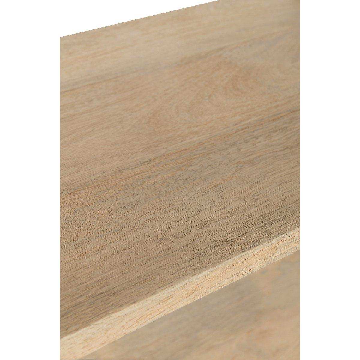 J-Line Rack Eli 5 Regale Mangoholz/Stahl Natur/Grau - HomeDesign Knaus