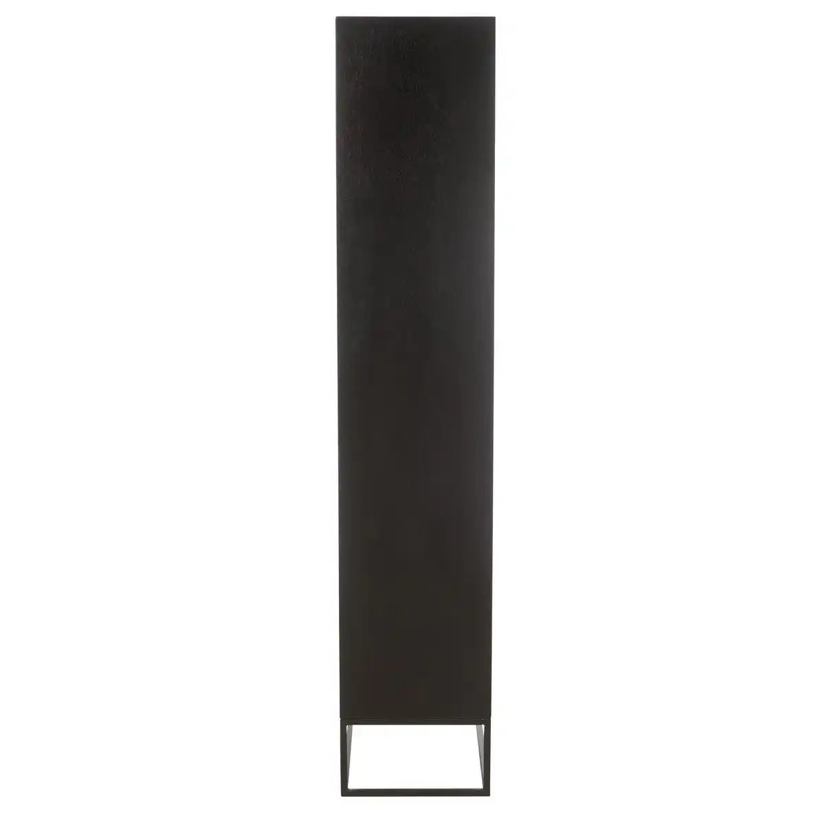 J-Line Rack Fashion Mangoholz/MDF Schwarz - HomeDesign Knaus