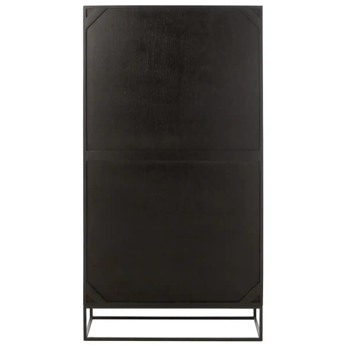 J-Line Rack Fashion Mangoholz/MDF Schwarz - HomeDesign Knaus