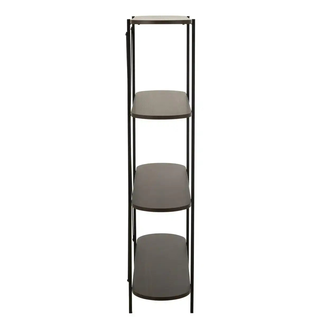 J-Line Rack Oval MDF/Metall Dunkelbraun - HomeDesign Knaus