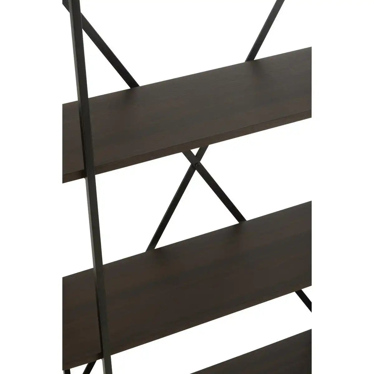 J-Line Rack Oval MDF/Metall Dunkelbraun - HomeDesign Knaus