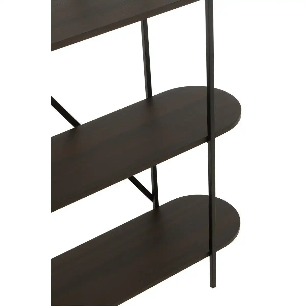 J-Line Rack Oval MDF/Metall Dunkelbraun - HomeDesign Knaus