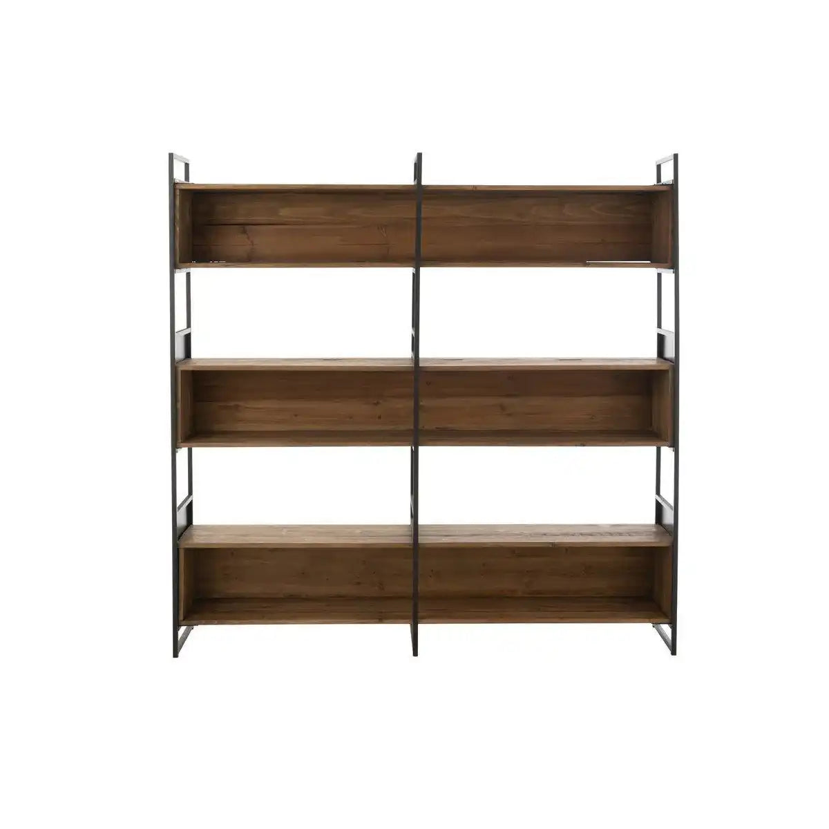 J-Line-Rack, recyceltes Holz/Metall, Schwarz/Natur, groß - HomeDesign Knaus