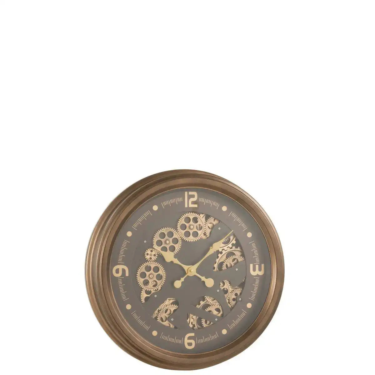 J-Line Radars Uhr mit arabischen Ziffern – Metall/Glas – Gold – Ø 52 cm - HomeDesign Knaus