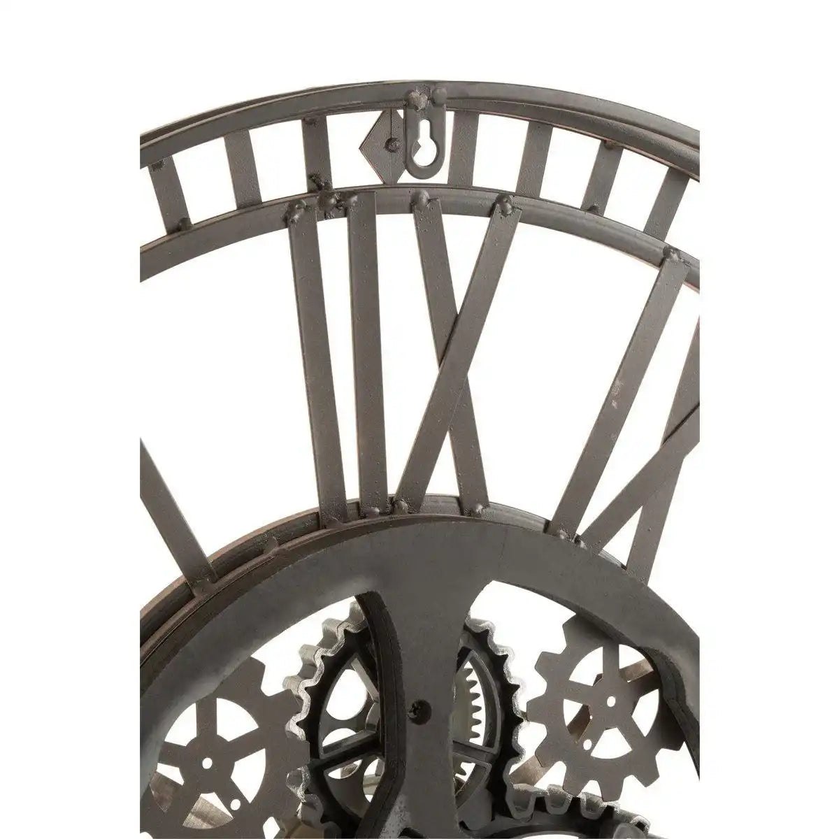 J-Line Radars Uhr mit römischen Ziffern – Metall – Gold – Ø 7 cm - HomeDesign Knaus