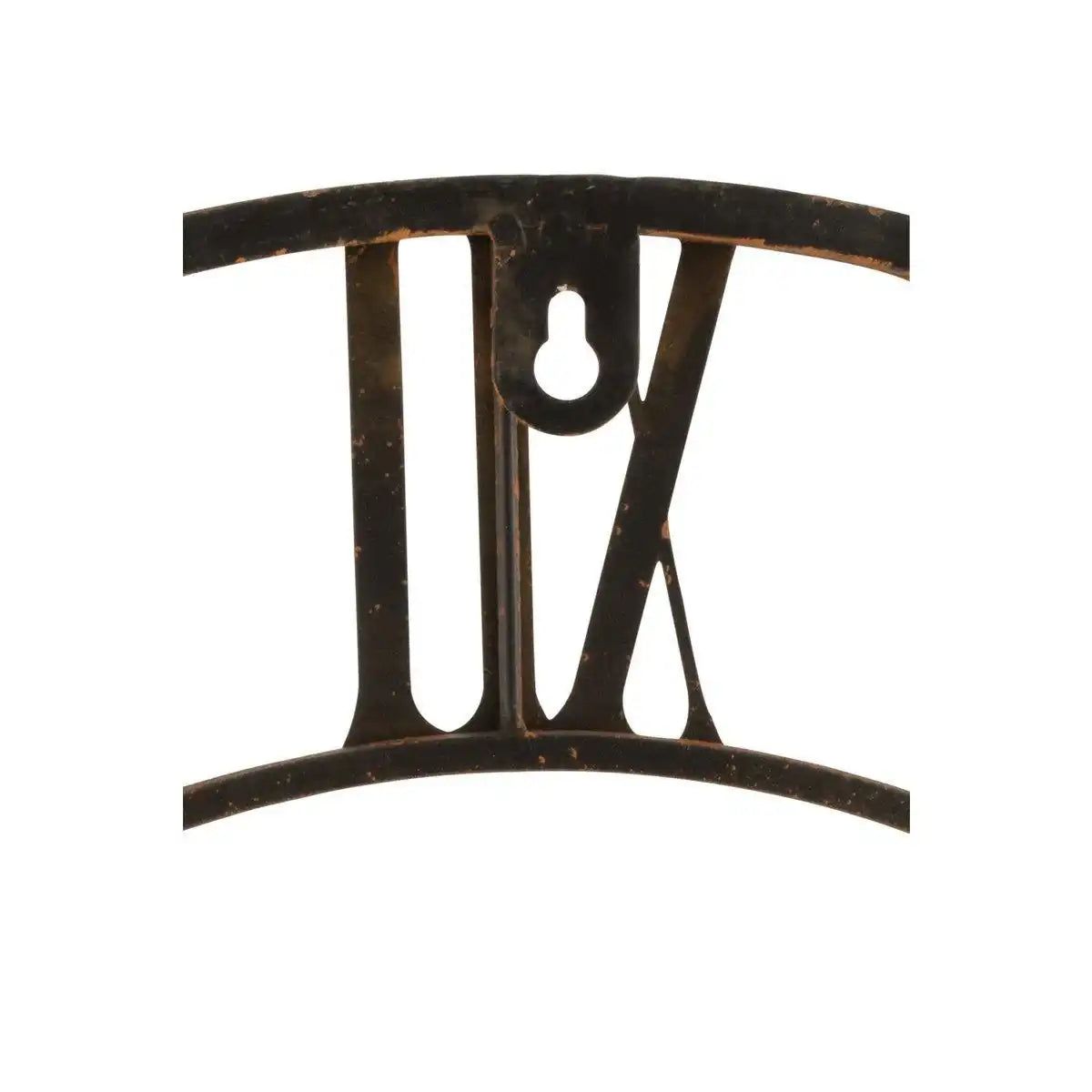 J-Line Raduhr mit römischen Ziffern – Metall – Rost – Ø 60 cm - HomeDesign Knaus