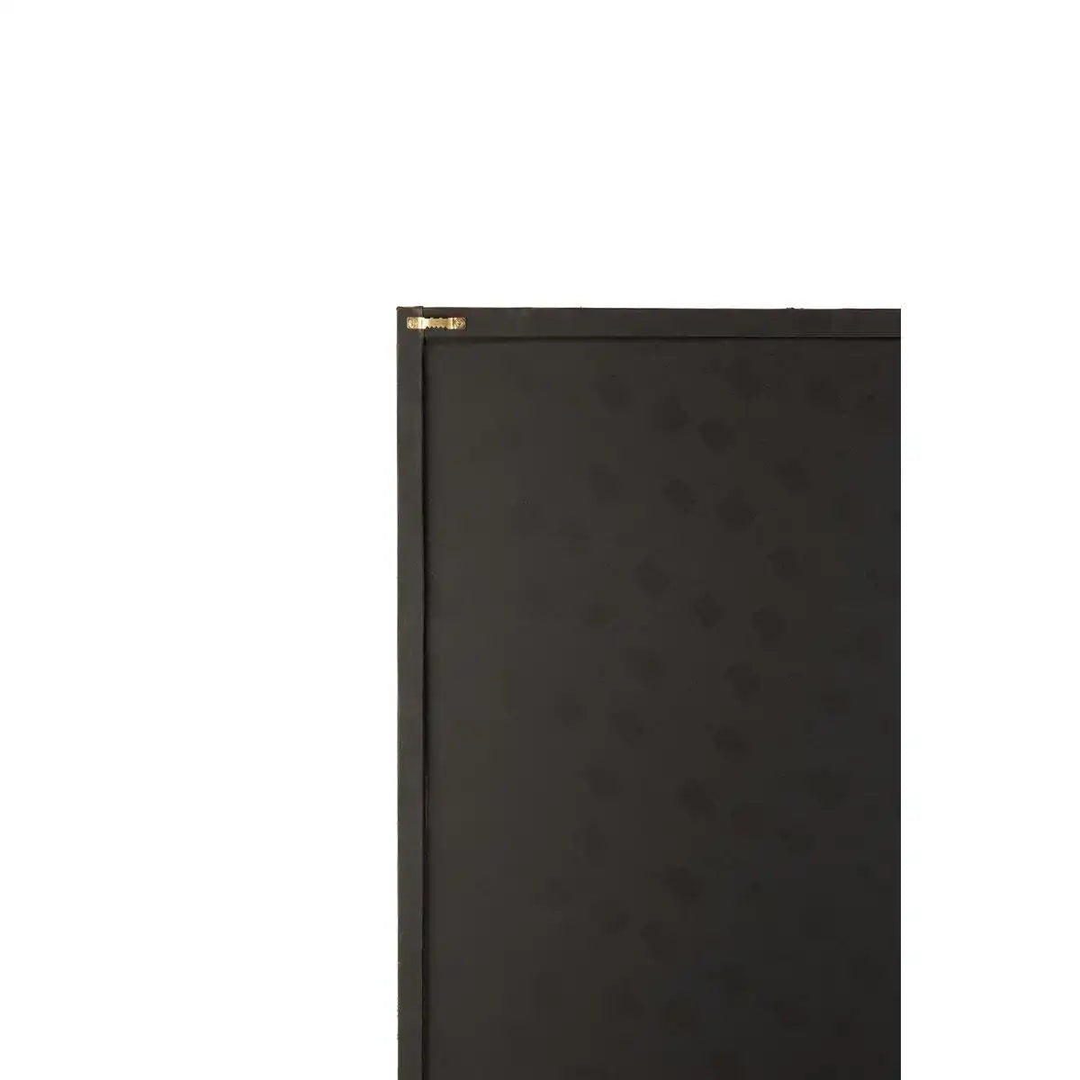 J-Line Rahmen Rechteck Oval – Leder – Schwarz/Gold – Groß - HomeDesign Knaus