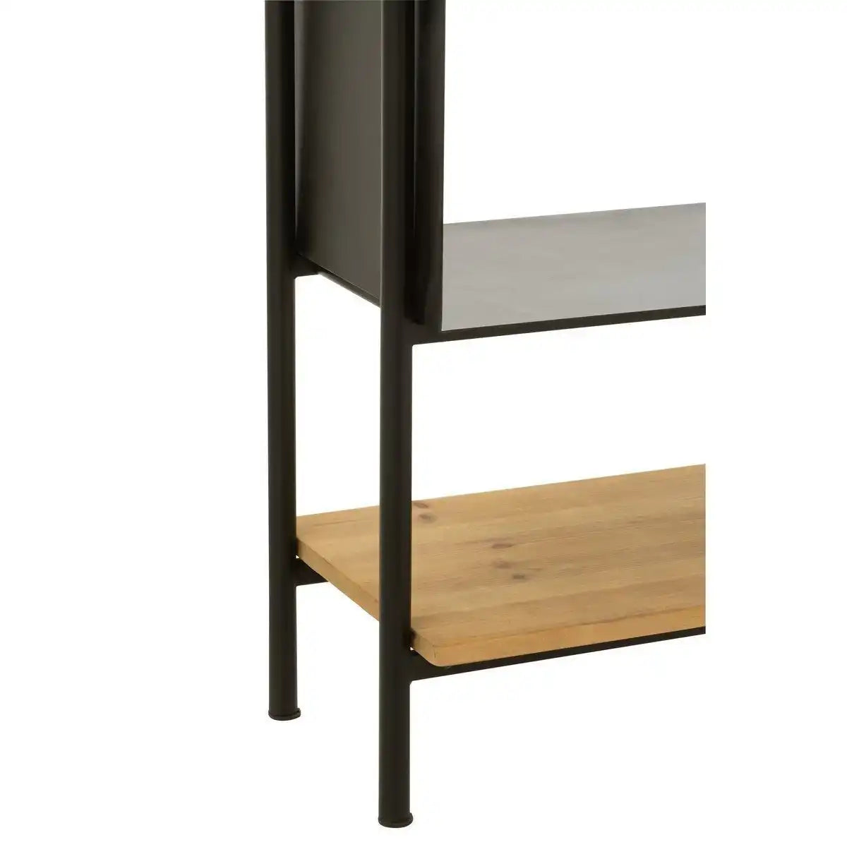 J-Line Regal Tina Holz/Eisen Schwarz/Natur Groß - HomeDesign Knaus
