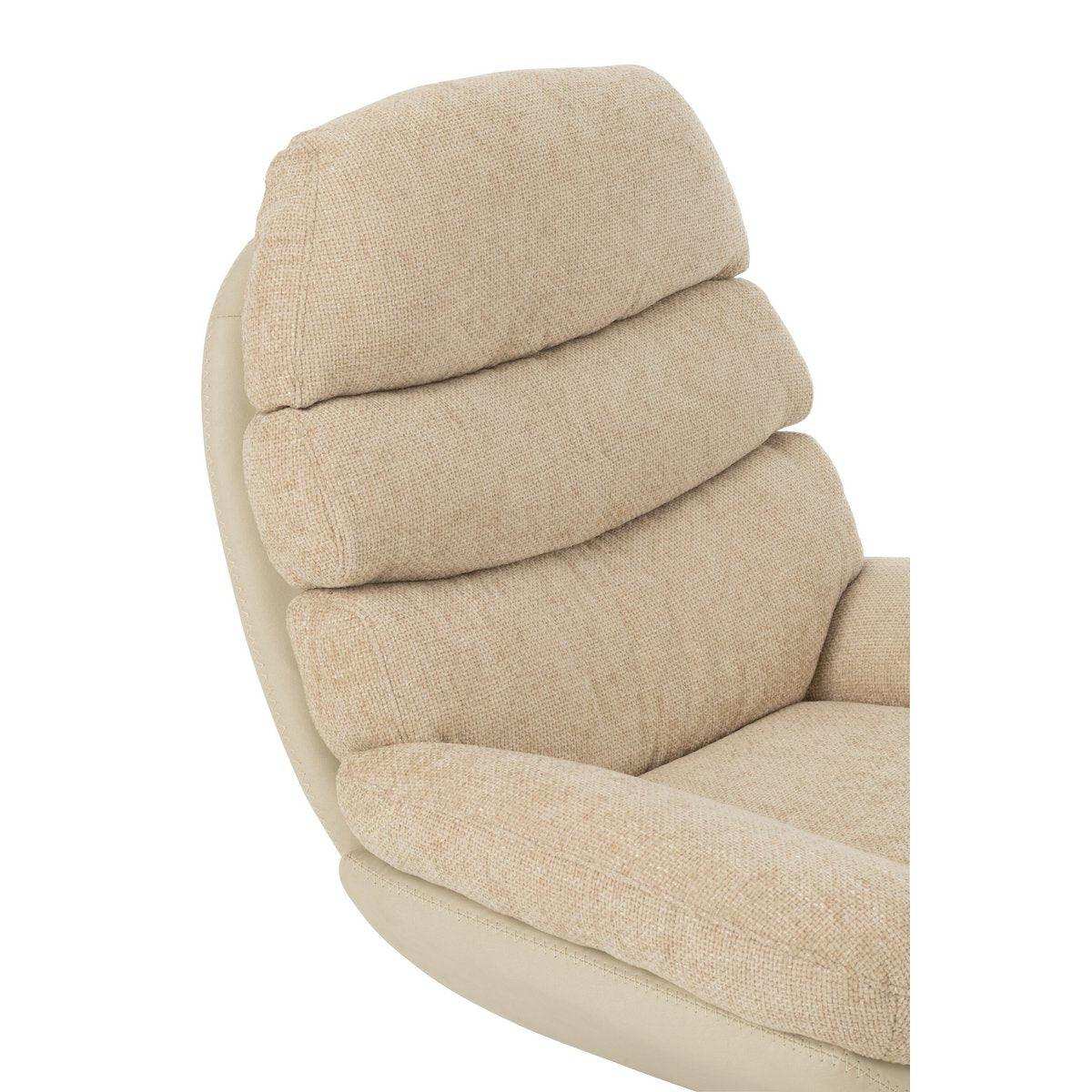 J-Line Relaxsitz + Fußhocker Metall/Sperrholz Grau/Schwarz - HomeDesign Knaus