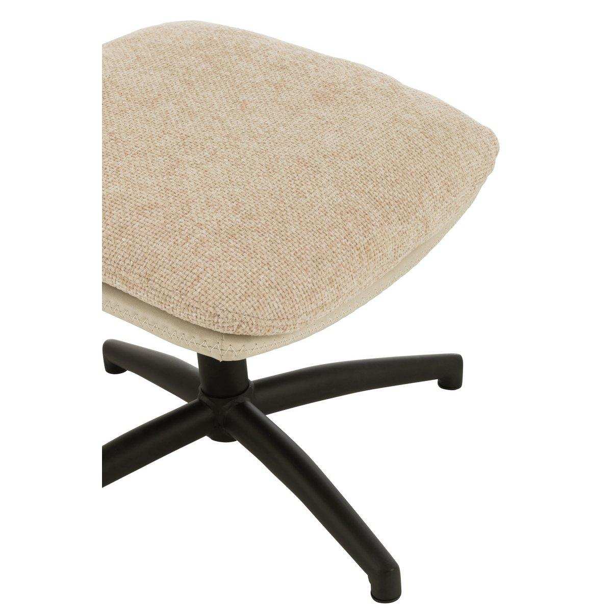 J-Line Relaxsitz + Fußhocker Metall/Sperrholz Grau/Schwarz - HomeDesign Knaus