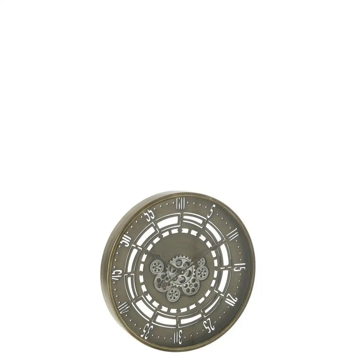J-Line Round Seconds Gears Uhr – Metall – Kupfer – S – Ø 60 cm - HomeDesign Knaus