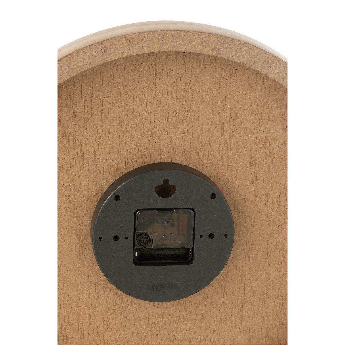 J-Line Runde Uhr – Holz – Natur – Ø 4 cm - HomeDesign Knaus