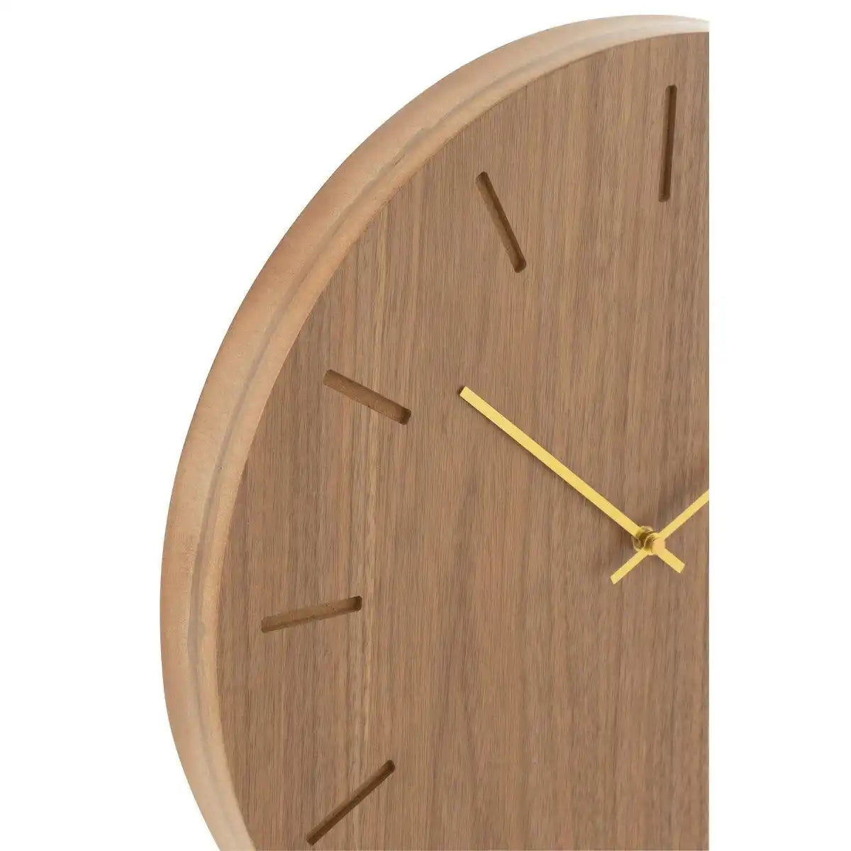 J-Line Runde Uhr – Holz – Natur – Ø 4 cm - HomeDesign Knaus