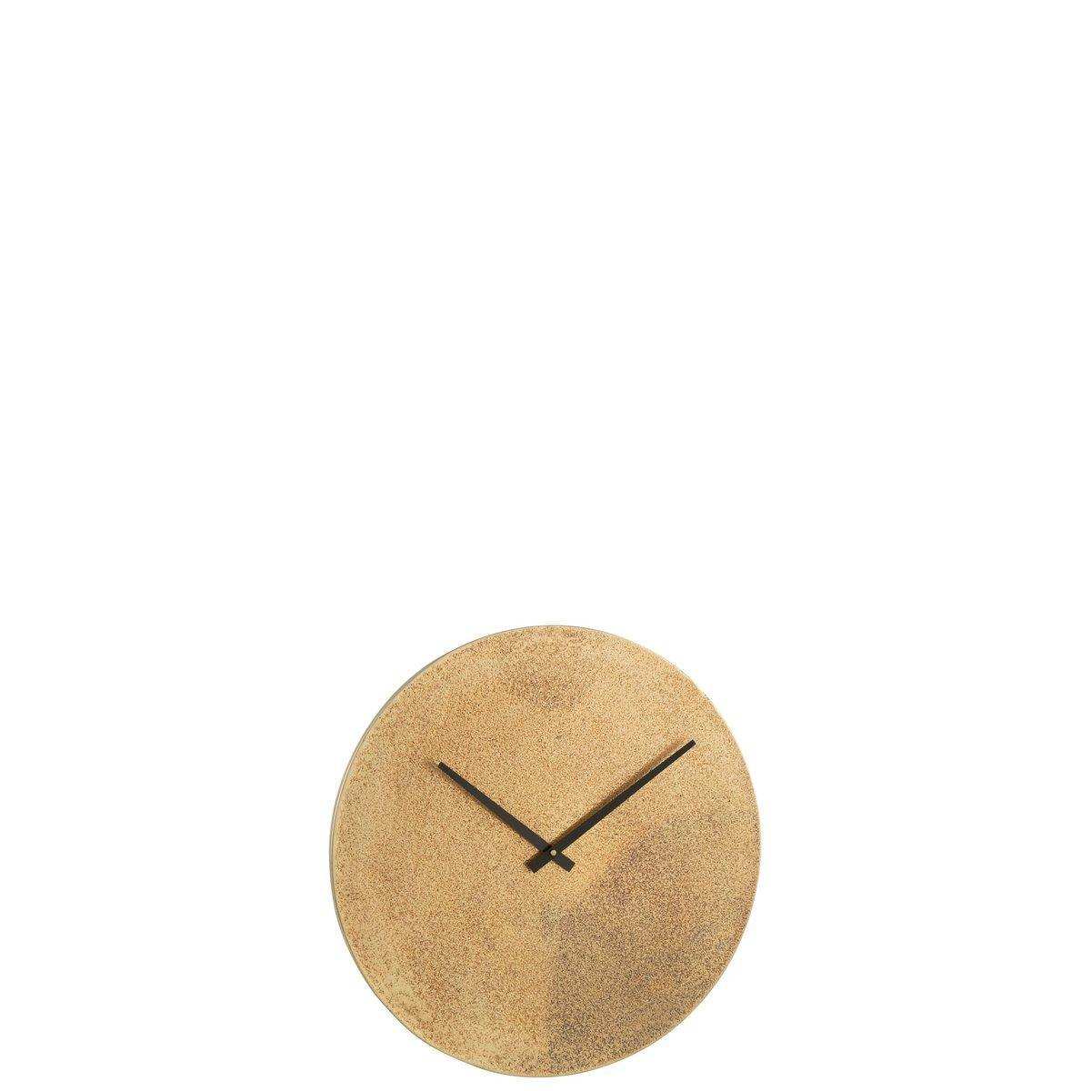 J-Line Runde Uhr – Metall – Gold – S – Ø 37 cm - HomeDesign Knaus