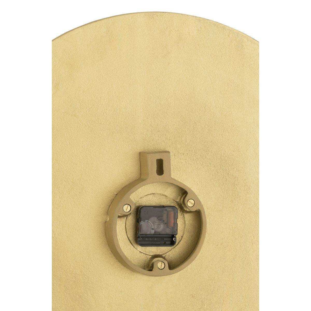 J-Line Runde Uhr – Metall – Gold – S – Ø 37 cm - HomeDesign Knaus
