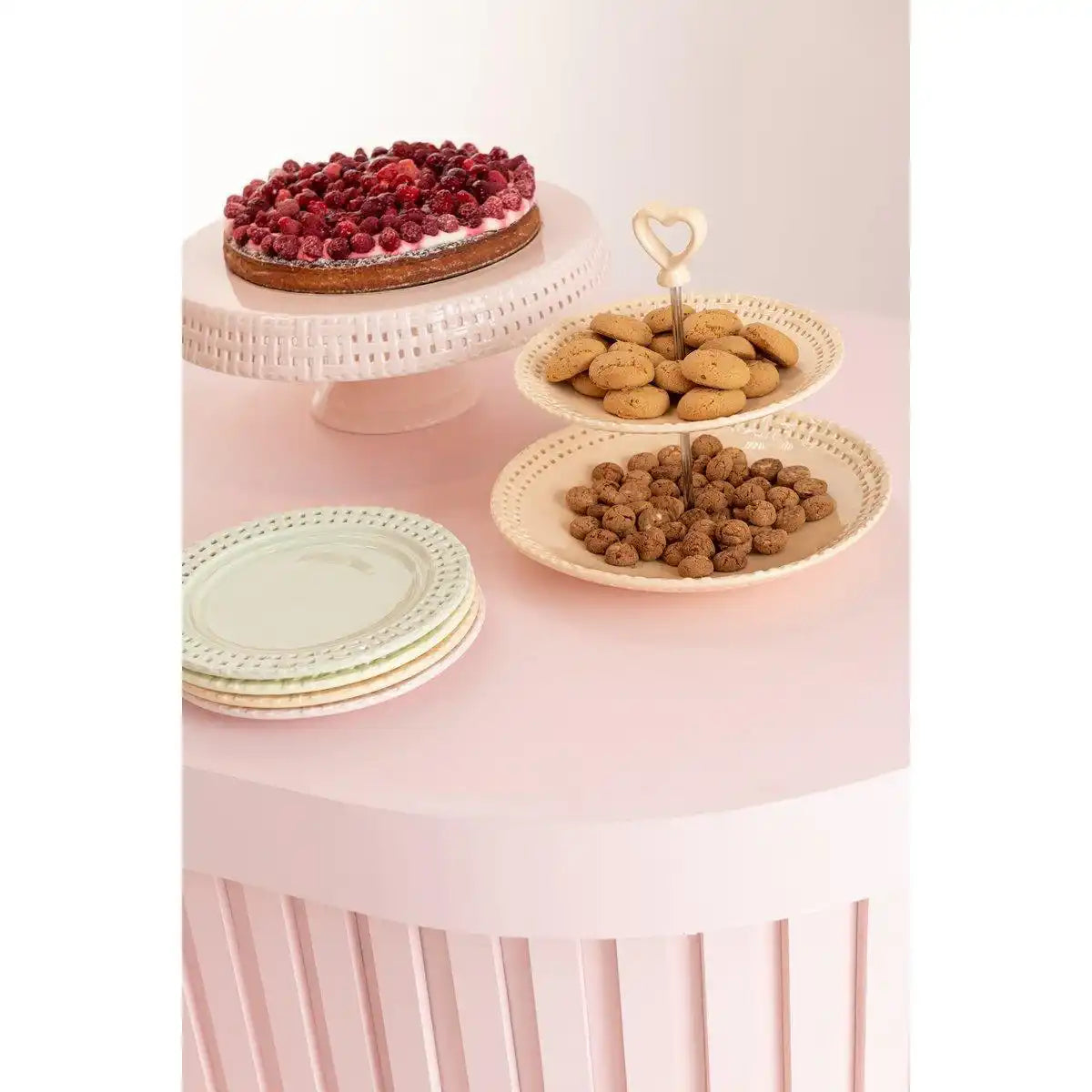 J-Line Runder Teller - Keramik - Gelb - - HomeDesign Knaus